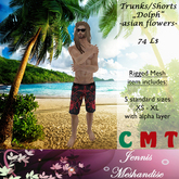 *JM* Trunks / Shorts Dolph asian flowers
