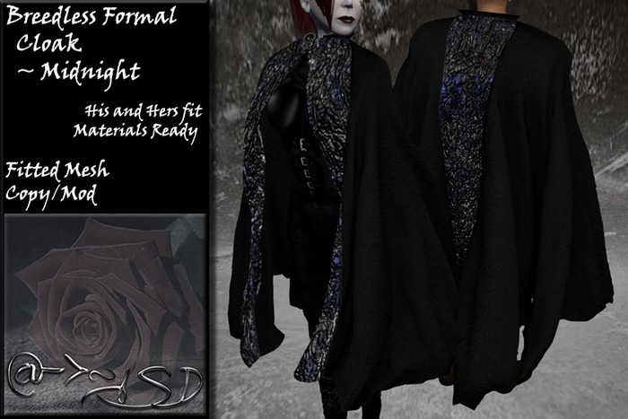 @->~ISD Breedless Cloak ~ Midnight