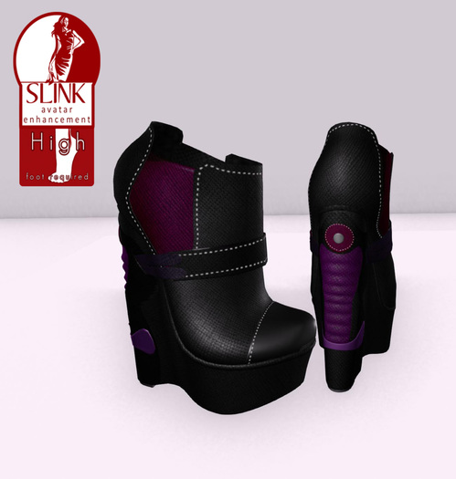 .: MB :. SLINK HIGH ~ Cyber Platform Ankle Boots BLACK