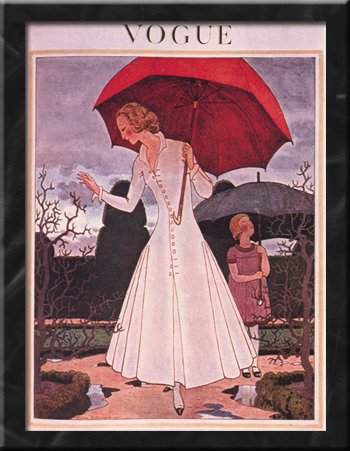 Vogue - Red Umbrella Model Poster