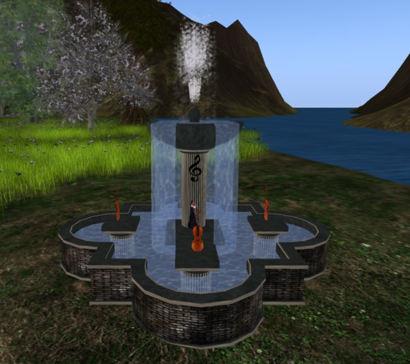 ~HDS~ Gothic Violin Fountain Boxed