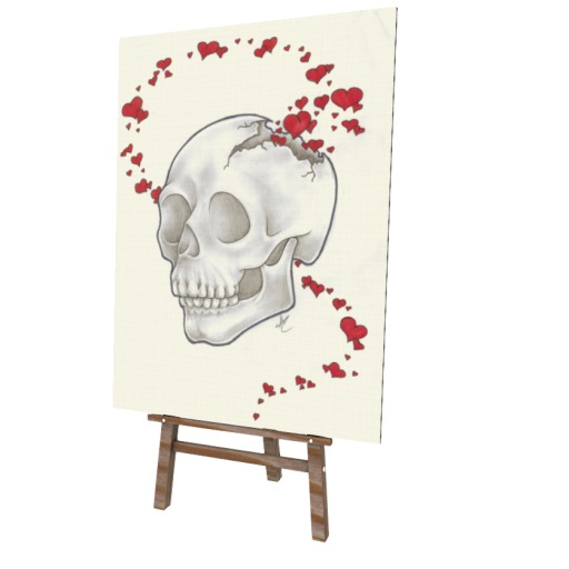 Skull w/ Hearts