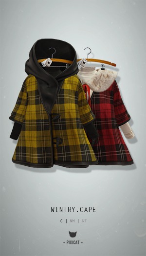 -Pixicat- Wintry Cape (Plaid)