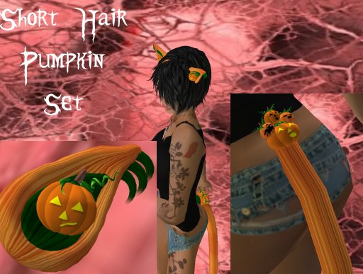 Fubar Fully Scripted Pumpkin Short Hair Neko Set