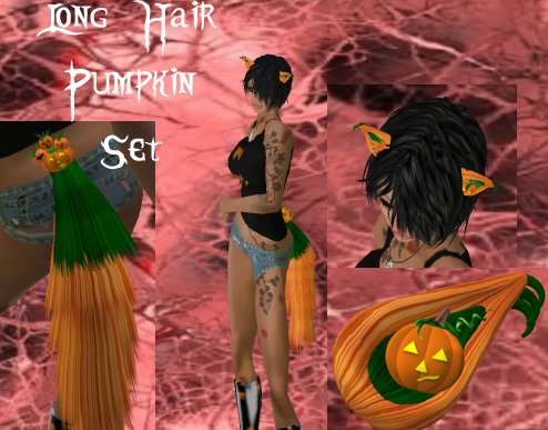 Fubar Fully Scripted Pumpkin Long Hair Neko Set