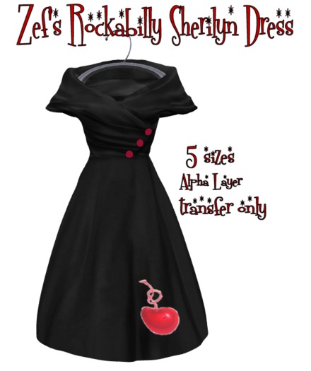 Zef's Rockabilly Black Sherilyn Dress 