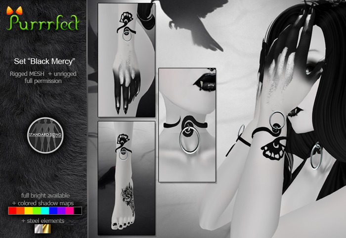 <Purrrfect> Set "Black Mercy" [FULL PERM]