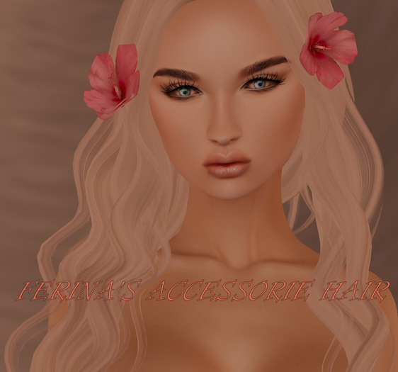 FERINA'S Hair Acessorie hibiscus pink