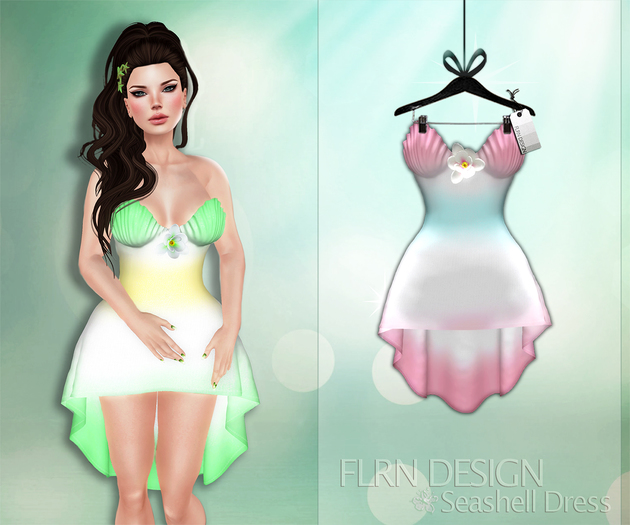 Seashell Dress Pink&Blue