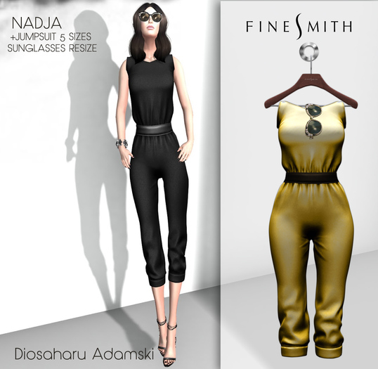 FINESMITH  NADJA GOLD- jumpsuit & sunglasses