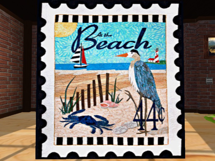 Beach Stamp Poster