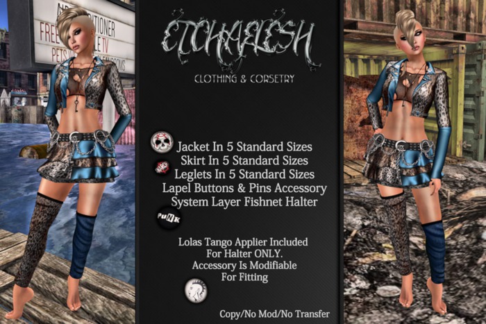 [Etchaflesh] DEMO Cotton Candy Leather Jacket *MESH*