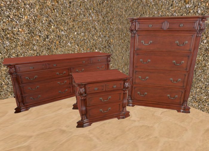 Dresser~Leaf Carving