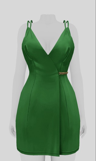 Lowen - Lowen - Silk Dress [Green/Gold] add me!