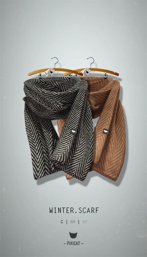 -Pixicat- Winter Scarf (Herringbone) 