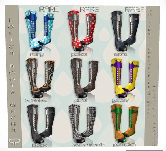 Pure Poison - Lolica Boots - Rainy [BOXED] RARE