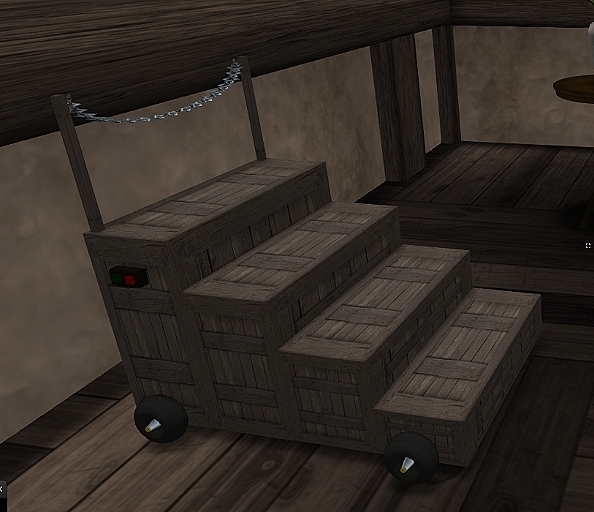 Mobile wooden Stairs (Scripted) (Boxed)