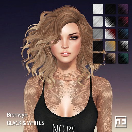 TRUTH HAIR Bronwyn (Mesh Hair) - black & whites