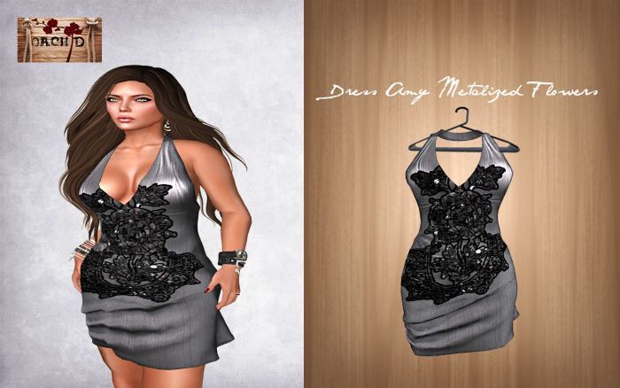 Dress Amy Metalized Flower