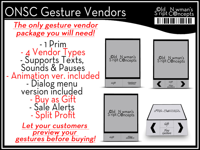 ONSC Gesture Vendors