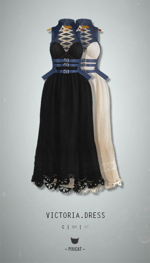 -Pixicat- Victoria Dress (Blue)