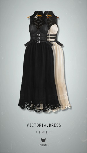 -Pixicat- Victoria Dress (Black)