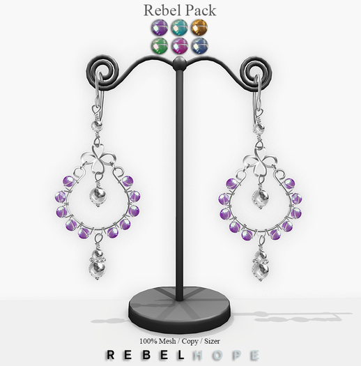 !Rebel Hope - Loriana Mesh Feather Earrings