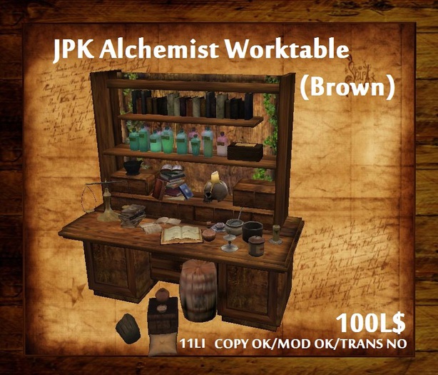 **JPK Alchemist Worktable (Brown) BOX