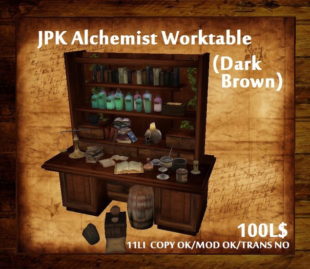 **JPK Alchemist Worktable (Dark Brown) BOX