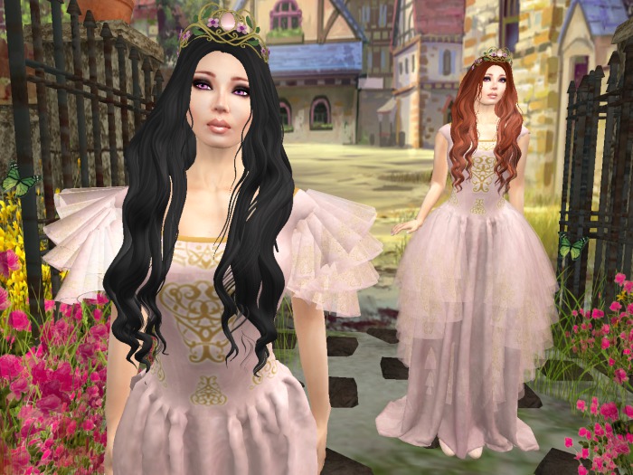 Caera  - Medieval Gown Outfit in Pink - TFF
