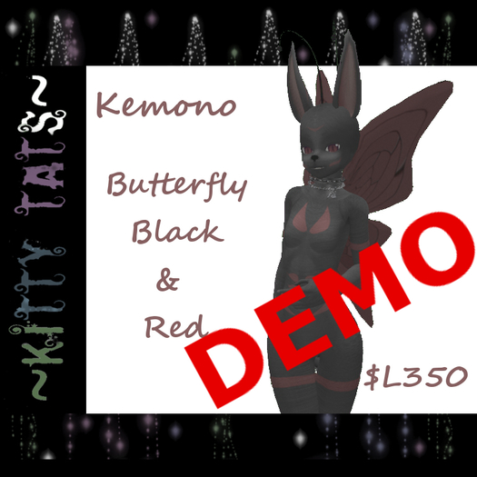 - Kemono Texture Applier  - Butterfly Black & Red (DEMO)
