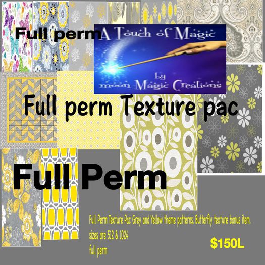 Grey Yellow Full perm texture pac 512 & 1024(box)