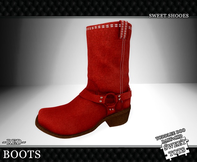 ~*Sweet Tots*~ TD~ Boots~ Red