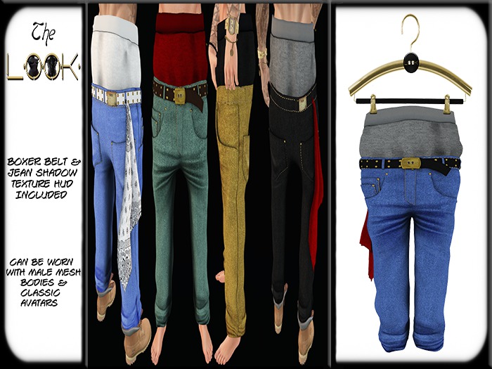 ! [L] ! Cool Blue Jeans & Texture Hud