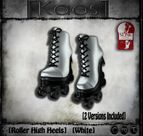 [Kaos] Roller High Heels - Neon Striped