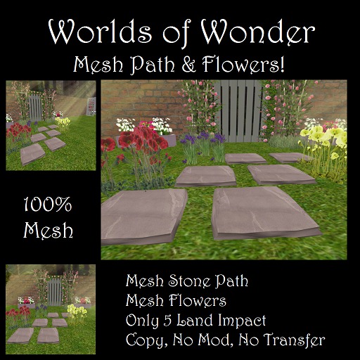  WoW Mesh Path With Flowers (Special Offer!)