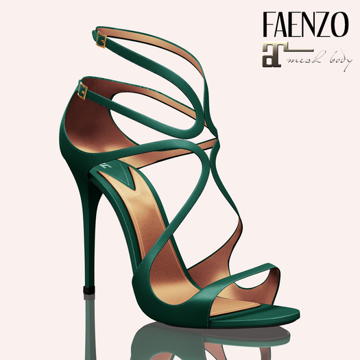 Faenzo Doux Strappy Sandals - Teal Green