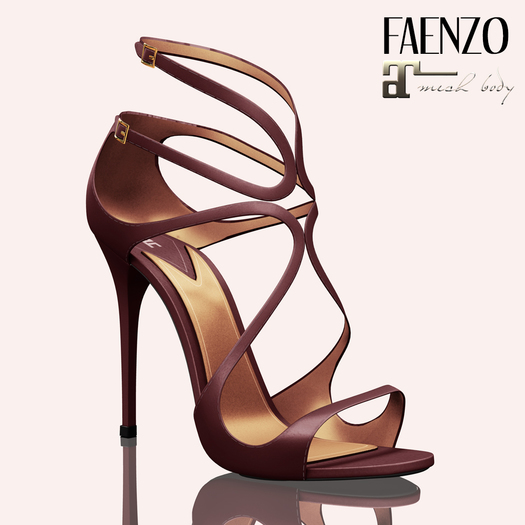 Faenzo Doux Strappy Sandals - Aubergine