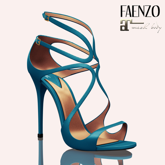 Faenzo Doux Strappy Sandals - Blue