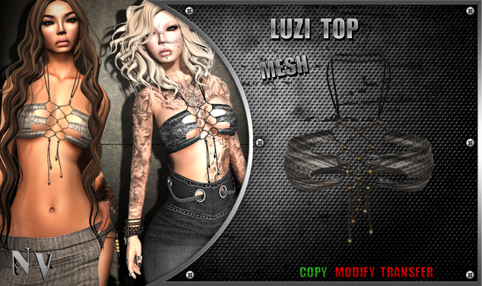 [NV] Luzi Top -Lines Brown-