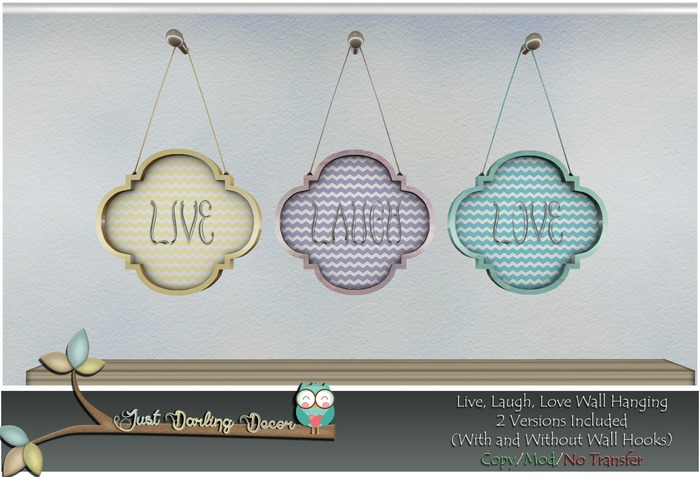 ::JD Decor::Sign Live-Laugh-Love