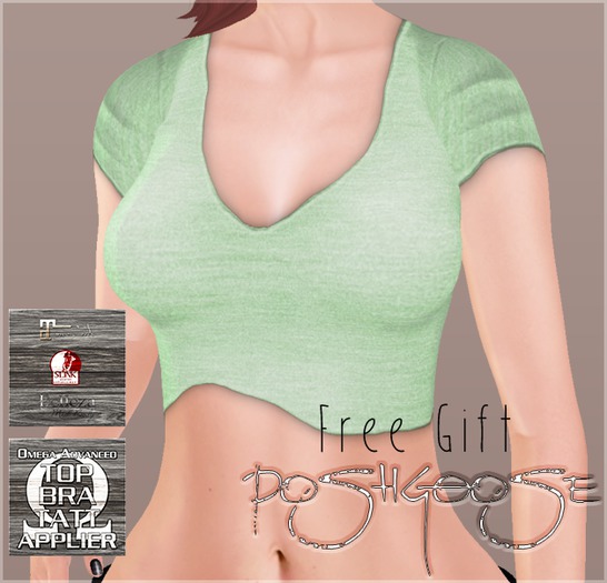 #pg - Croppy Top GIFT! -Lime- [Mesh Appliers]
