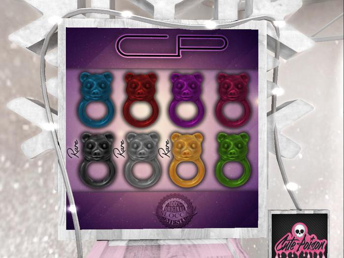 Cute Poison - Bear Ring (silver) RARE