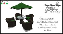 *GDD* "Morning Chat" Wicker Patio Set - Greens