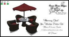 *GDD* "Morning Chat" Wicker Patio Set - Reds