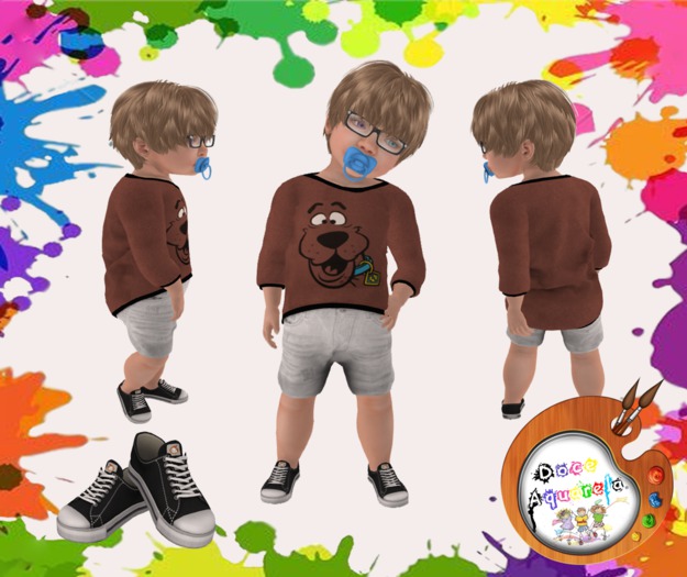 {**}DOCE AQUARELA{**} Conjunto Scooby Doo *toddleedoo Baby e Kids*