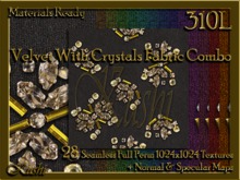 Velvet with Crystals Fabric Combo Seamless Textures Materials Ready Full Perms 1024x1024