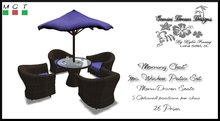 *GDD* "Morning Chat" Wicker Patio Set - Blues