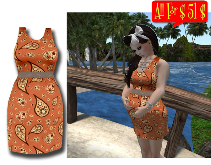  Maternity-dress salmon