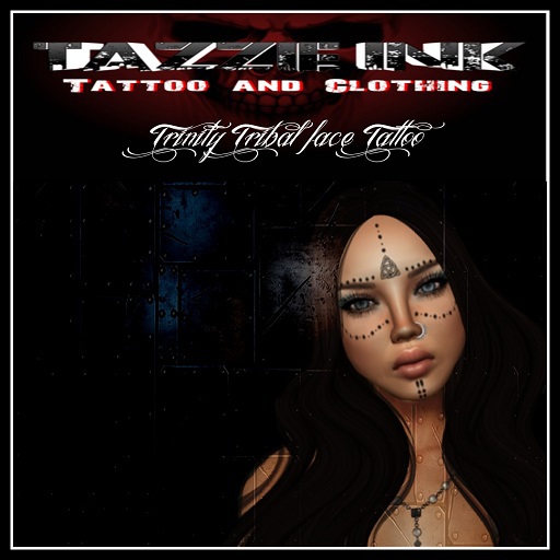 Tazzie Ink ~ Tribal Face Tattoo ~ Trinity